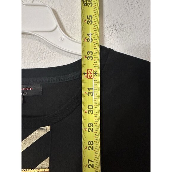 M Society Men’s Glittered Gold Money Black T Shirt Size 4XL - Picture 6 of 7